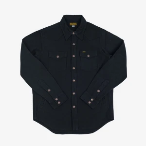 Iron Heart IHSH-331  12oz Moleskin CPO Shirt - Black