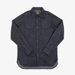 Iron Heart IHSH-350 10oz Selvedge Denim Western Shirt - Indigo