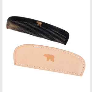ONDURA HORN COMB WITH LEATHER CASE