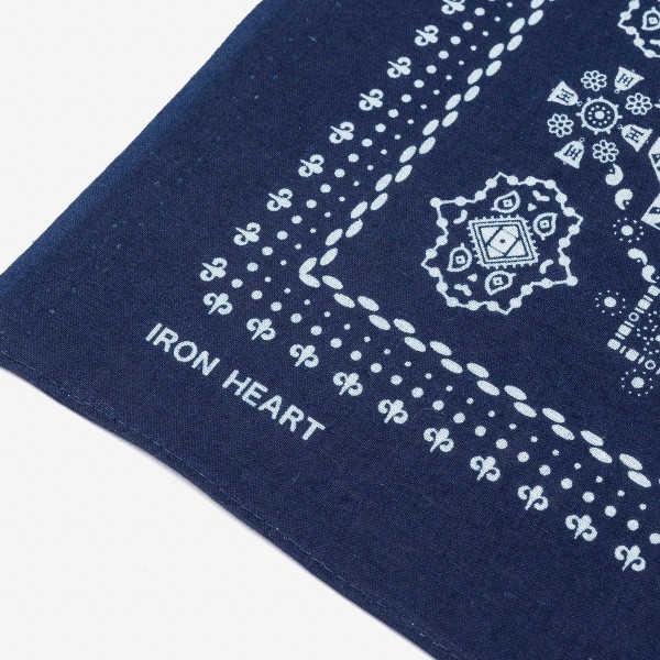 Iron Heart IHG-052 “Bell” Print Bandana - Indigo - Image 4