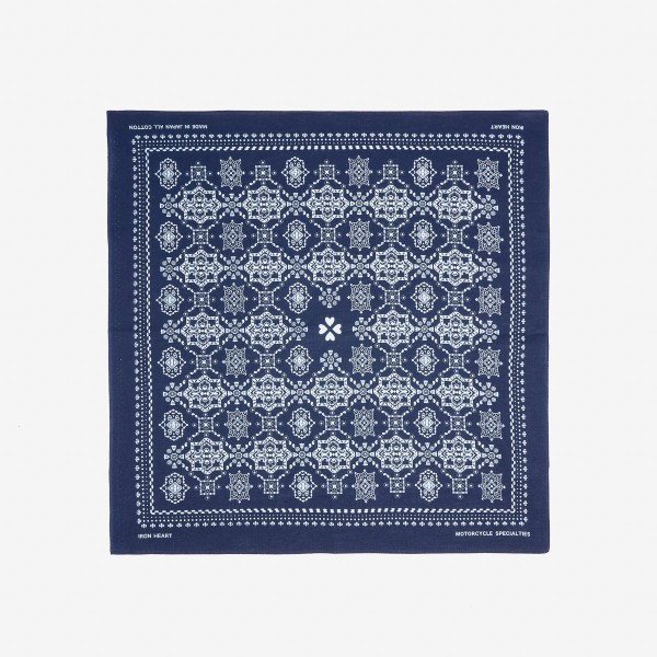 Iron Heart IHG-052 “Bell” Print Bandana - Indigo