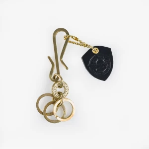 Iron Heart Brass-W10 - Key Hook With Rings