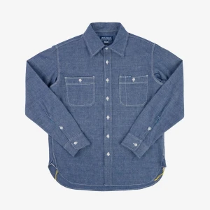 Iron Heart IHSH-21-BLU 10oz Selvedge Chambray Work Shirt