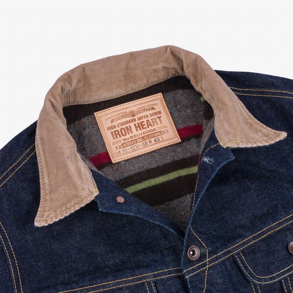 Iron Heart IH-101J-SR - 18oz Selvedge Denim Storm Rider Jacket - Image 3