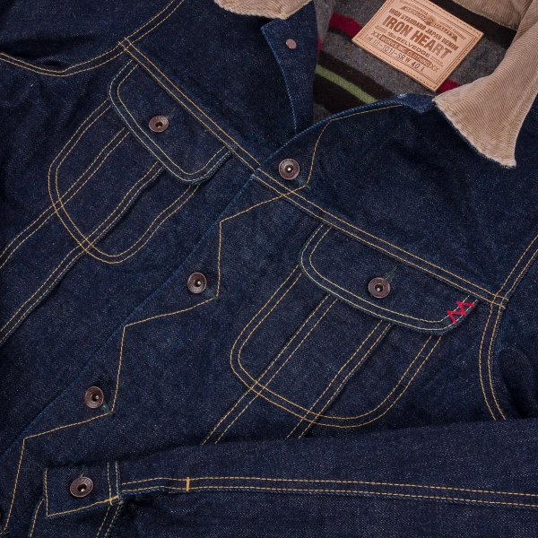 Iron Heart IH-101J-SR - 18oz Selvedge Denim Storm Rider Jacket - Image 4