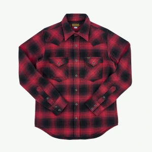 Iron Heart IHSH-130 Ultra Heavy Flannel Ombré Check Western Shirt