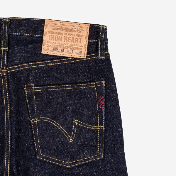 Iron Heart IH-777S-18 18oz Vintage Selvedge Denim Slim Tapered Cut Jeans - Image 4