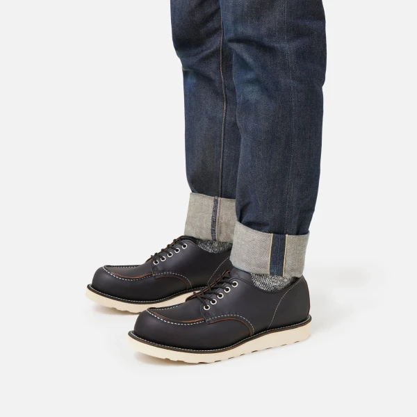 Red Wing 8090 Shop Moc Toe Oxford Black Prairie - Image 5