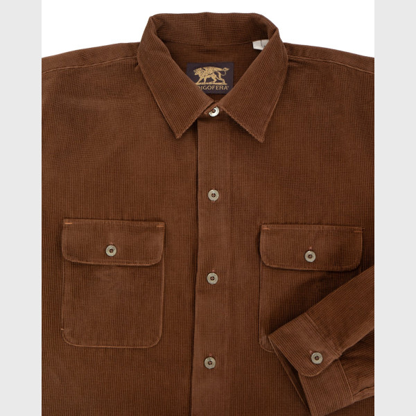 Indigofera Webster Shirt, Square Corduroy, Rust - Image 2