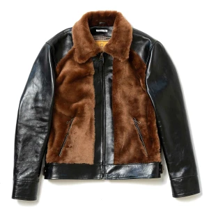 Shangri-La 1930s - “Varenne” Black Horsehide Grizzly Jacket