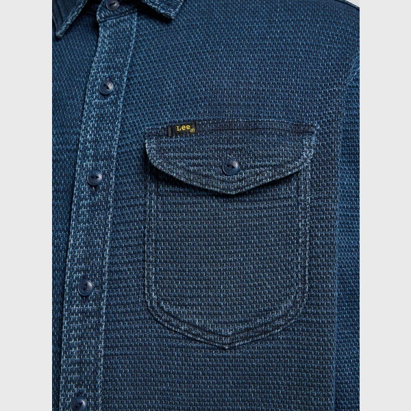 Lee 101 70's Shirt Dark Wash - Image 4