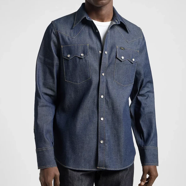 Lee 101 50'S Western Shirt Dry Blue