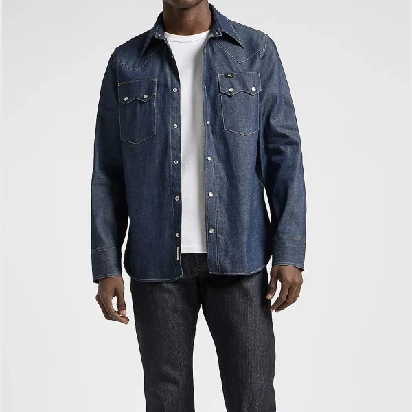 Lee 101 50'S Western Shirt Dry Blue - Image 3
