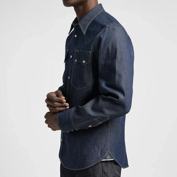 Lee 101 50'S Western Shirt Dry Blue - Image 4
