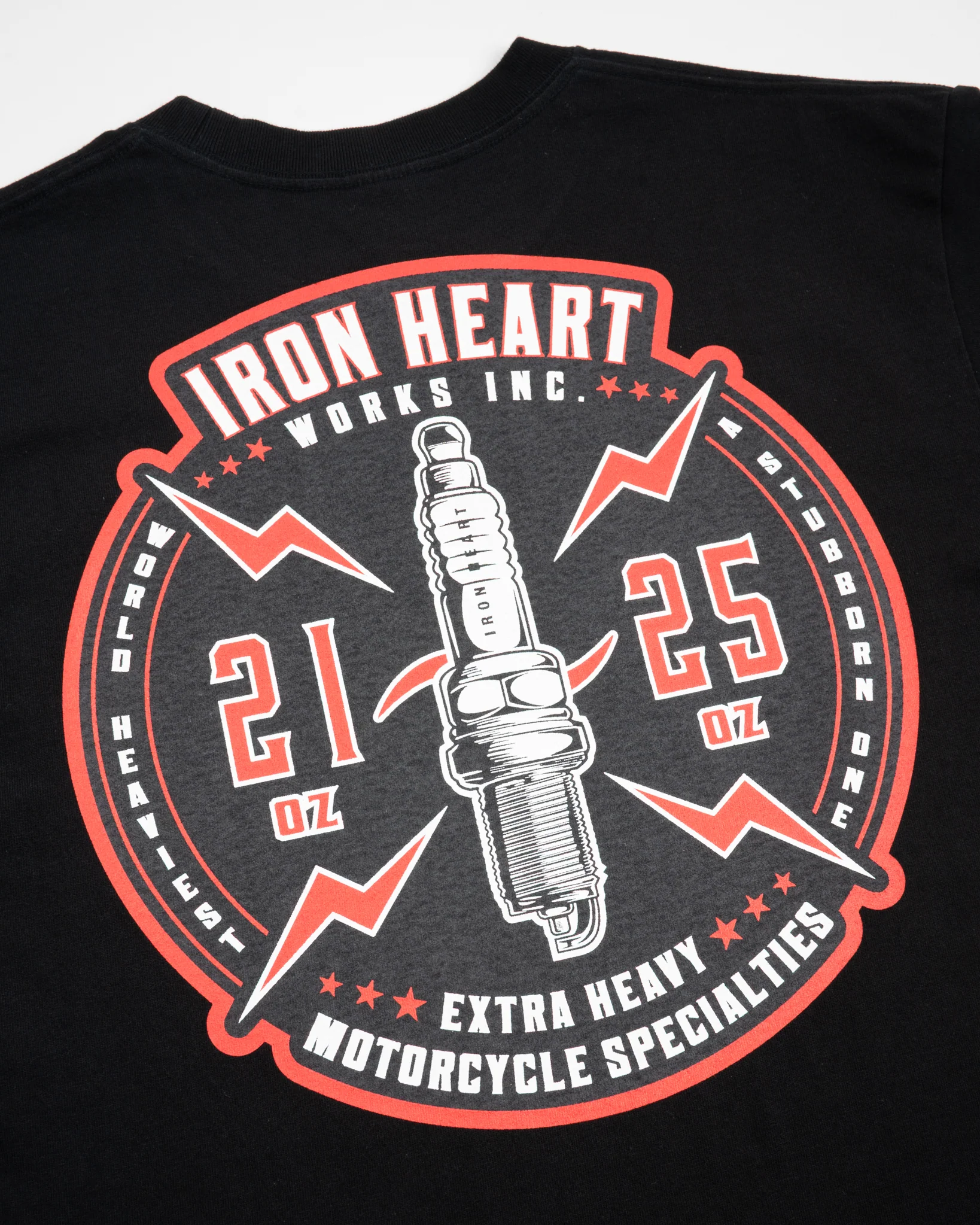 Iron Heart IHT-2503 - 7.5oz Printed Loopwheel Crew Neck T-Shirt - Image 5