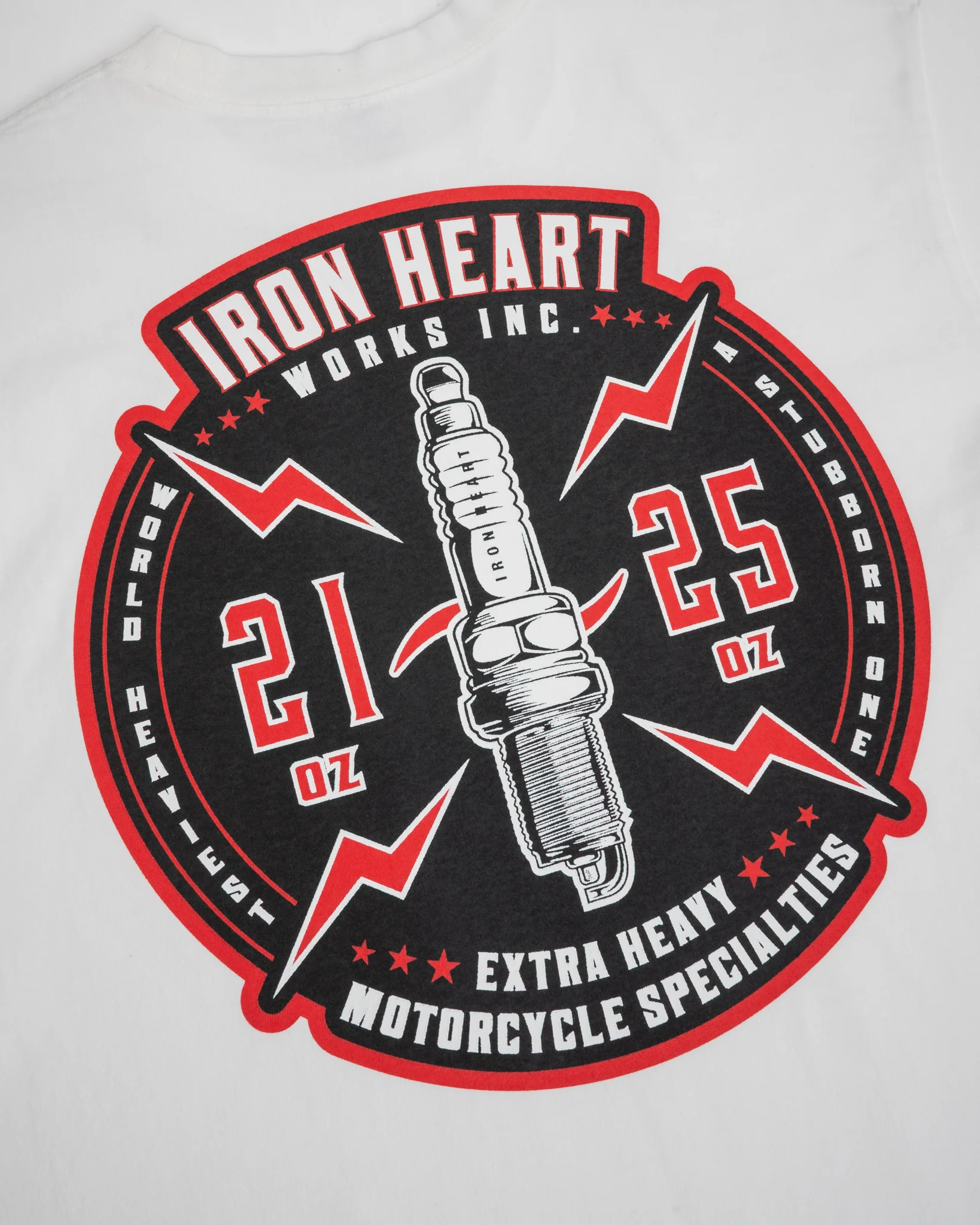 Iron Heart IHT-2503 - 7.5oz Printed Loopwheel Crew Neck T-Shirt - Image 10