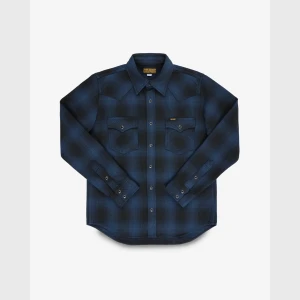Iron Heart IHSH-264 Ultra Heavy Flannel Ombré Check Western Shirt
