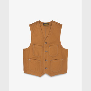 Iron Heart IHV-03 17oz Cotton Duck Work Vest - Brown
