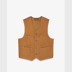 Iron Heart IHV-03 17oz Cotton Duck Work Vest - Brown