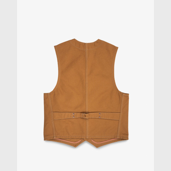 Iron Heart IHV-03 17oz Cotton Duck Work Vest - Brown - Image 2