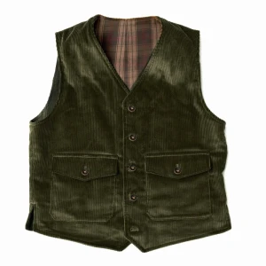 A Piece of Chic  "ELEGANT" Velours vert sapin Vest