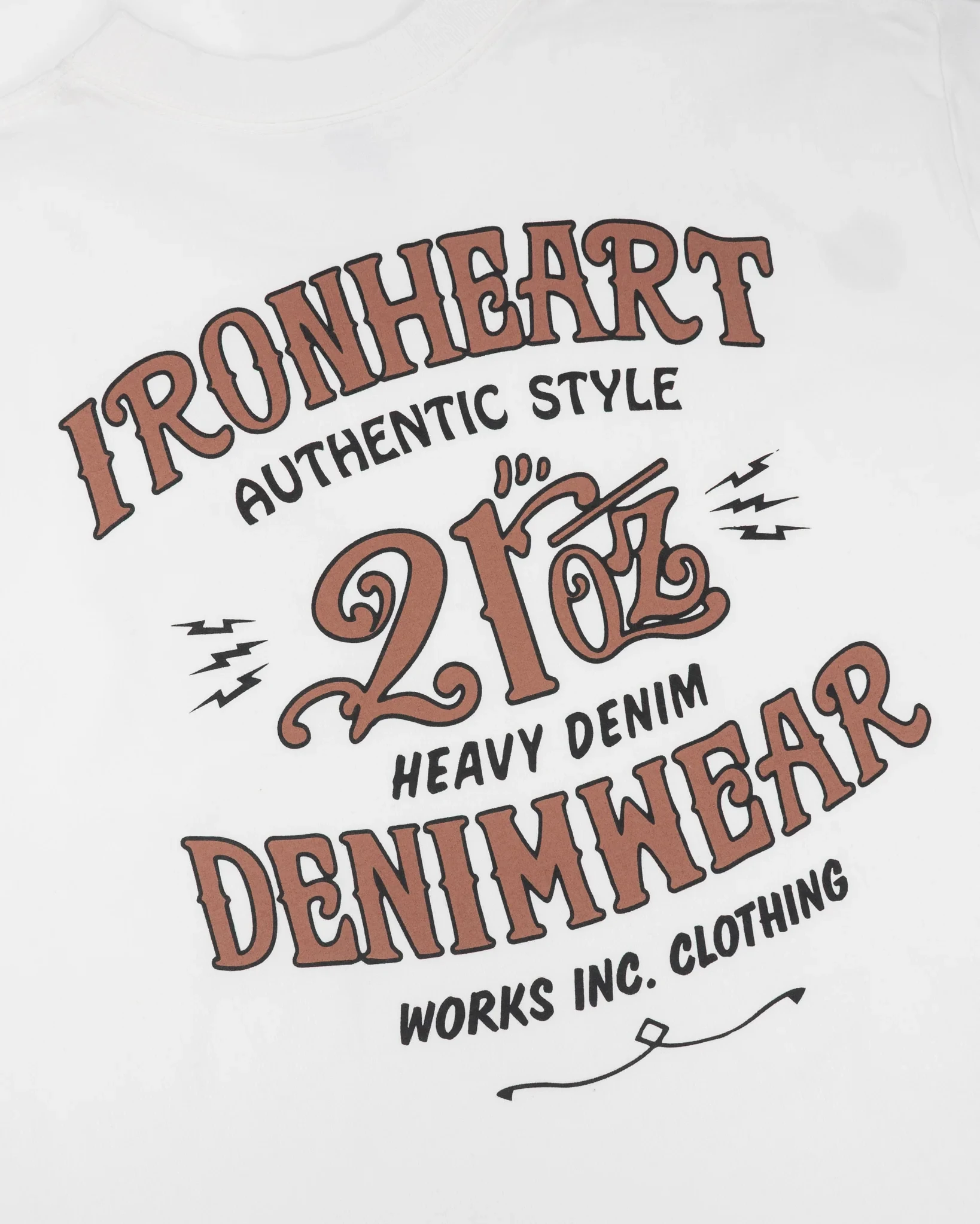Iron Heart IHT-2603 7.5oz Printed Loopwheel Crew Neck T-Shirt - Image 9