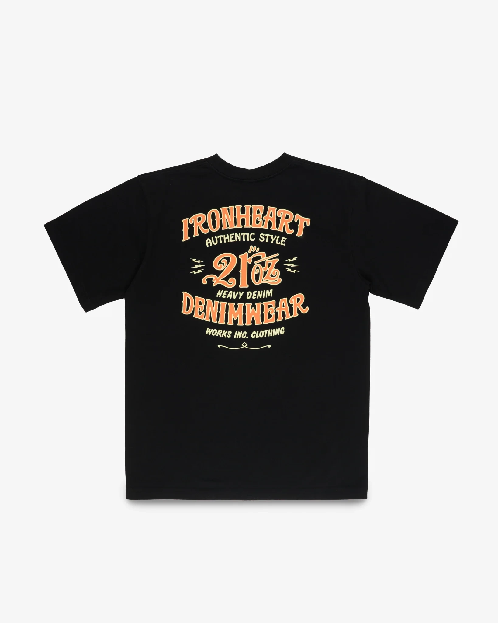 Iron Heart IHT-2603 7.5oz Printed Loopwheel Crew Neck T-Shirt - Image 2