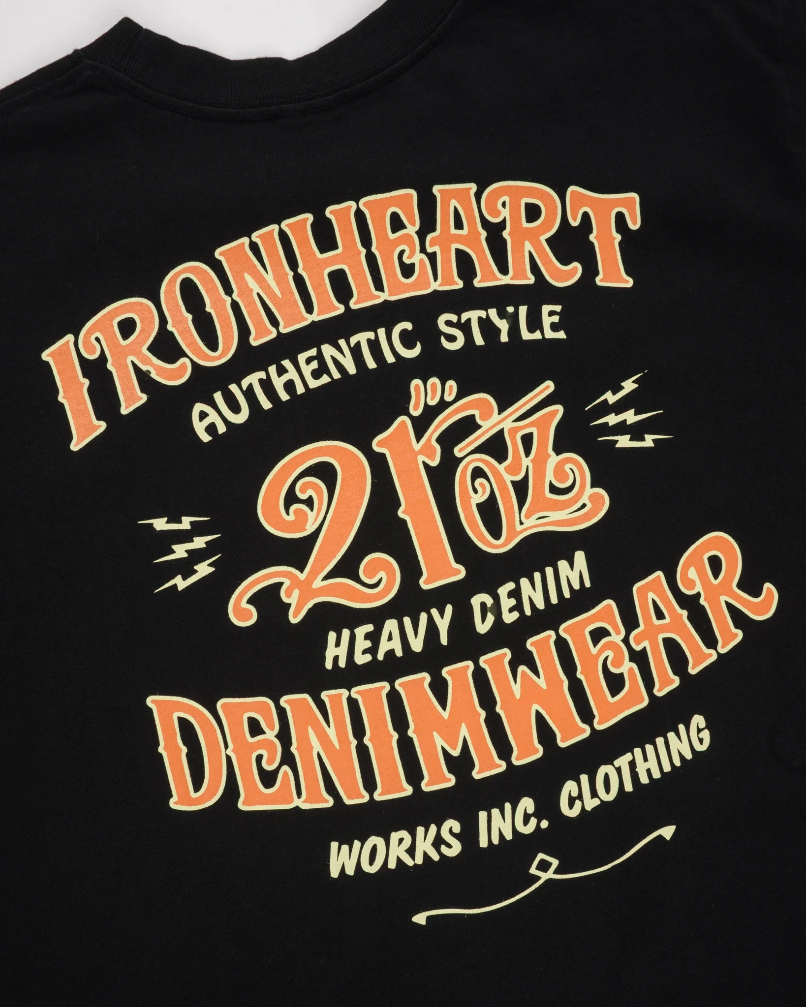 Iron Heart IHT-2603 7.5oz Printed Loopwheel Crew Neck T-Shirt - Image 3
